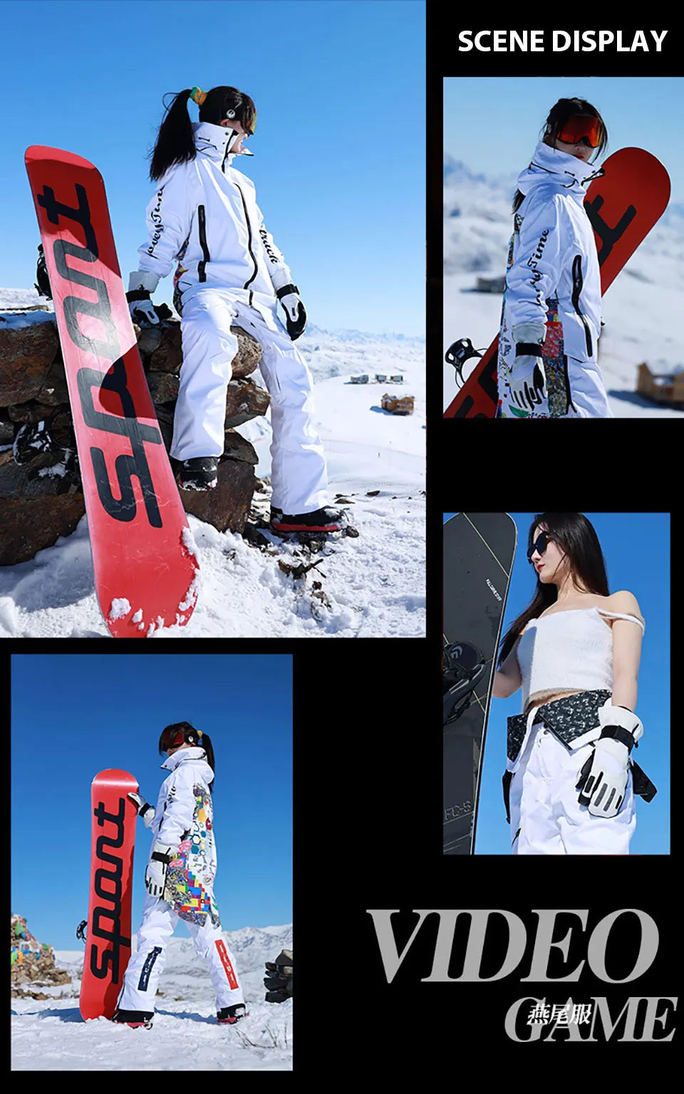 2024 Snowboard jacken Winter Overs ize Ski jacke Frauen warme wind dichte wasserdichte Schnee bekleidung abnehmbares Skifahren Snowboarden