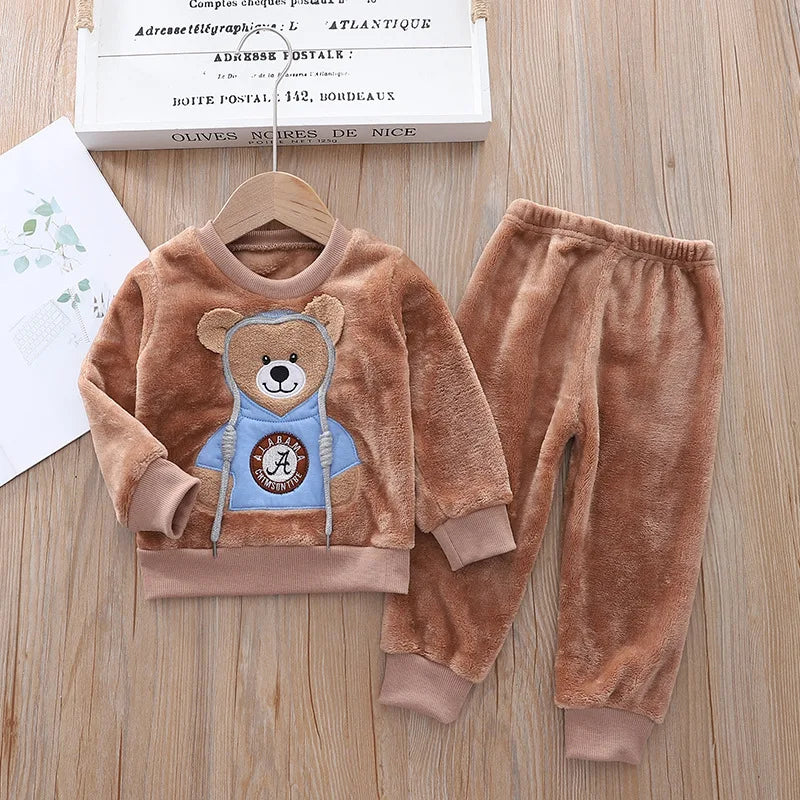 Neue Herbst Winter Baby Kleidung Sets Nette Cartoon Warm Halten Top + Weste + Hosen Mädchen Prinzessin Anzug Geburtstag Geschenke kinder Kleiden