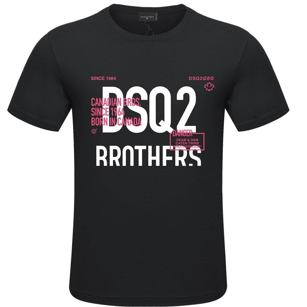 2023 DSQ2 Brand Mens Summer T-Shirt Print ICON
