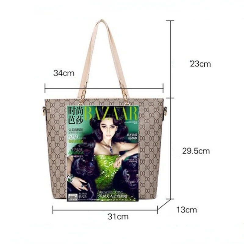 Luxury Handbags Women Bags Designer High Quality Leather Bags Pattern Women's Handbag Shoulder Bag and Crossbody Bag 6 Piece Set