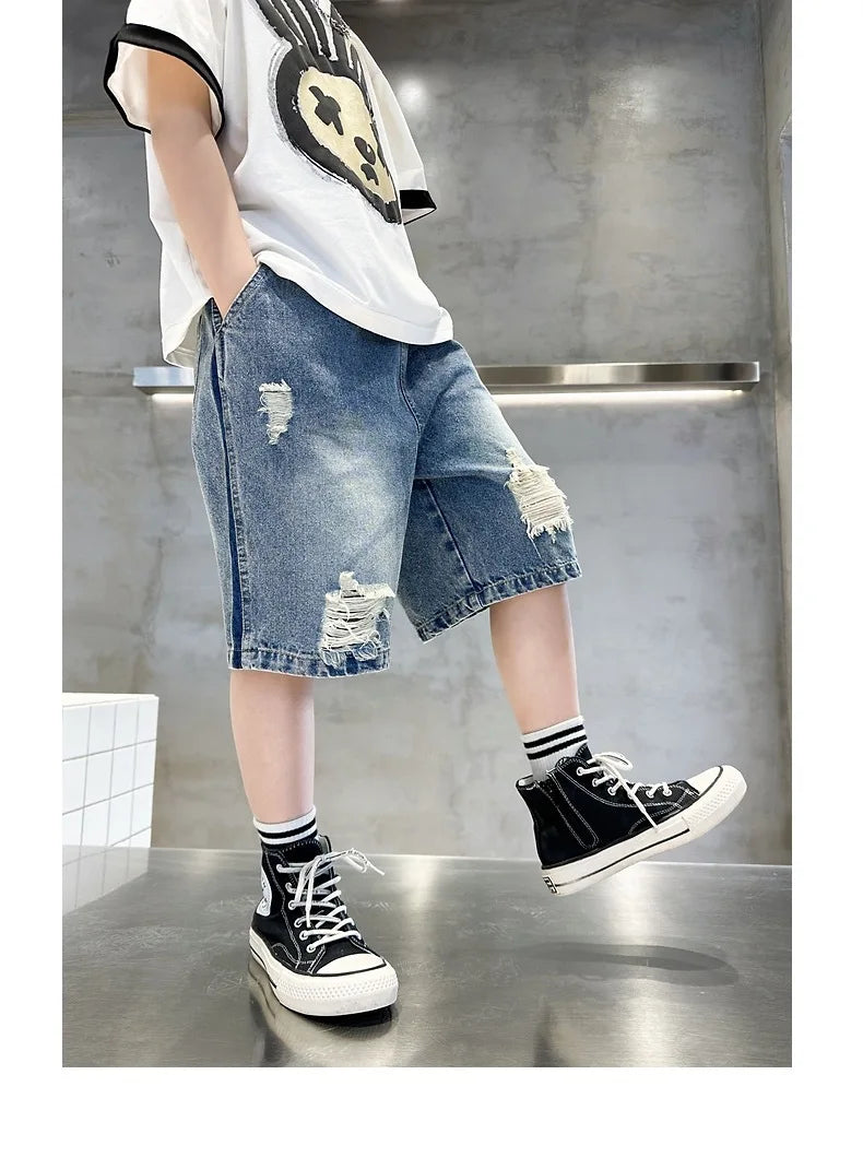 Sommer Teenager Jeans shorts neue Mode koreanische Version Kinder kurze Hosen 4 5 6 7 8 9 10 11 12 Jahre Kinder kleidung