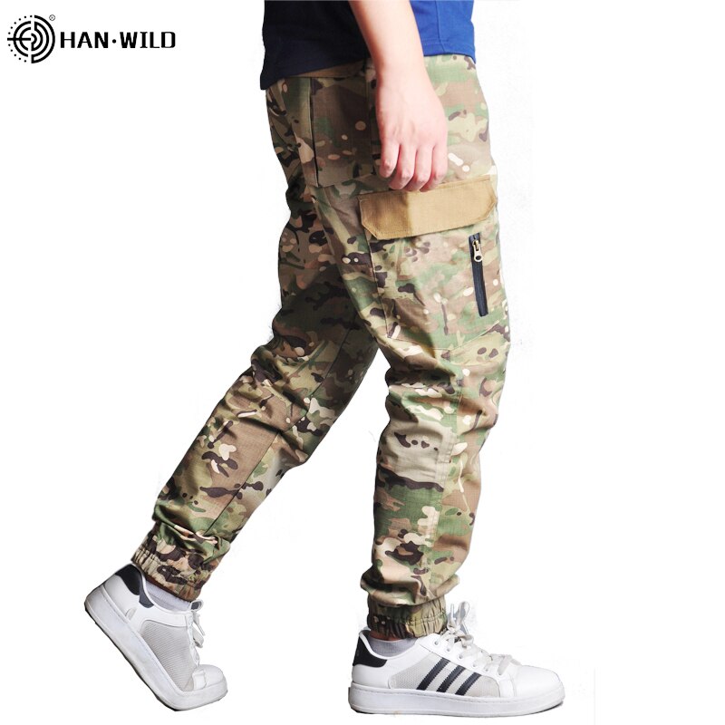 HAN WILD Tactical Pants Fashion Streetwear Casual Camouflage Jogger Pants Hunting Tactical Military Trousers Men Cargo Pants