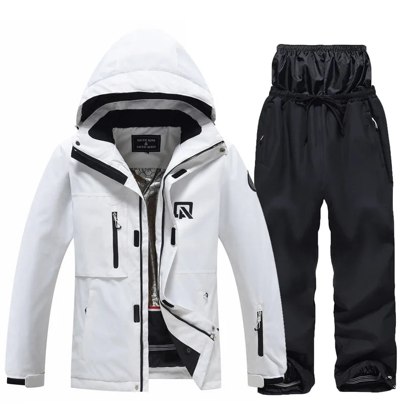 Neuankömmlinge Damen Ski anzug Winter Outdoor Schnee tragen wasserdicht wind dicht verdickt warme Herren Ski jacke Hosen Set Arbeits stil