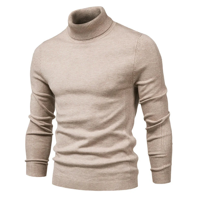 Neue Qualität Winter Herren-Pullover Casual Rollkragen Dicken Pullover Einfarbig Warme Slim Fit Rollkragen Pullover Pullover Männer