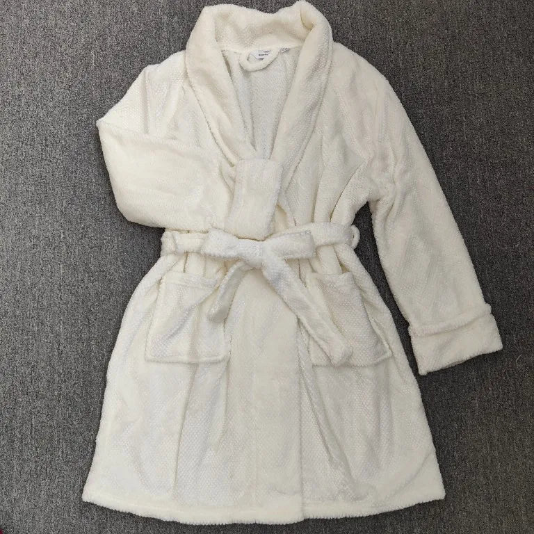 Männer Koralle Samt Nachtwäsche Peignoir Winter Robe Frauen lange nach Hause Bademantel Femme Nachthemd weiche Nachtwäsche warme Flanell Kimono