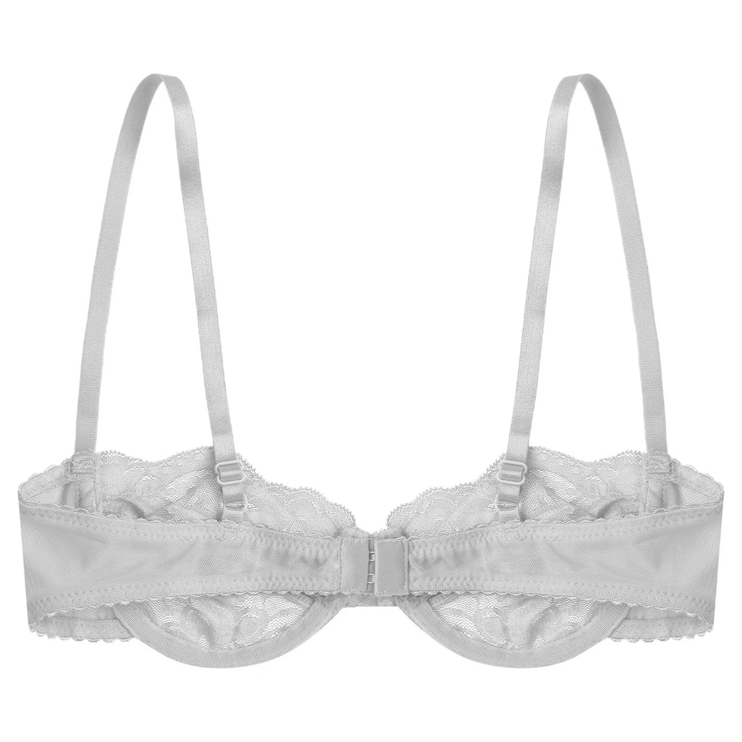 Frauen Blumen Spitze Dimond Nippel BH Top Bügel ausschnitt vorne ungefüttert Push-up Balcon ette Dessous Unterwäsche Top