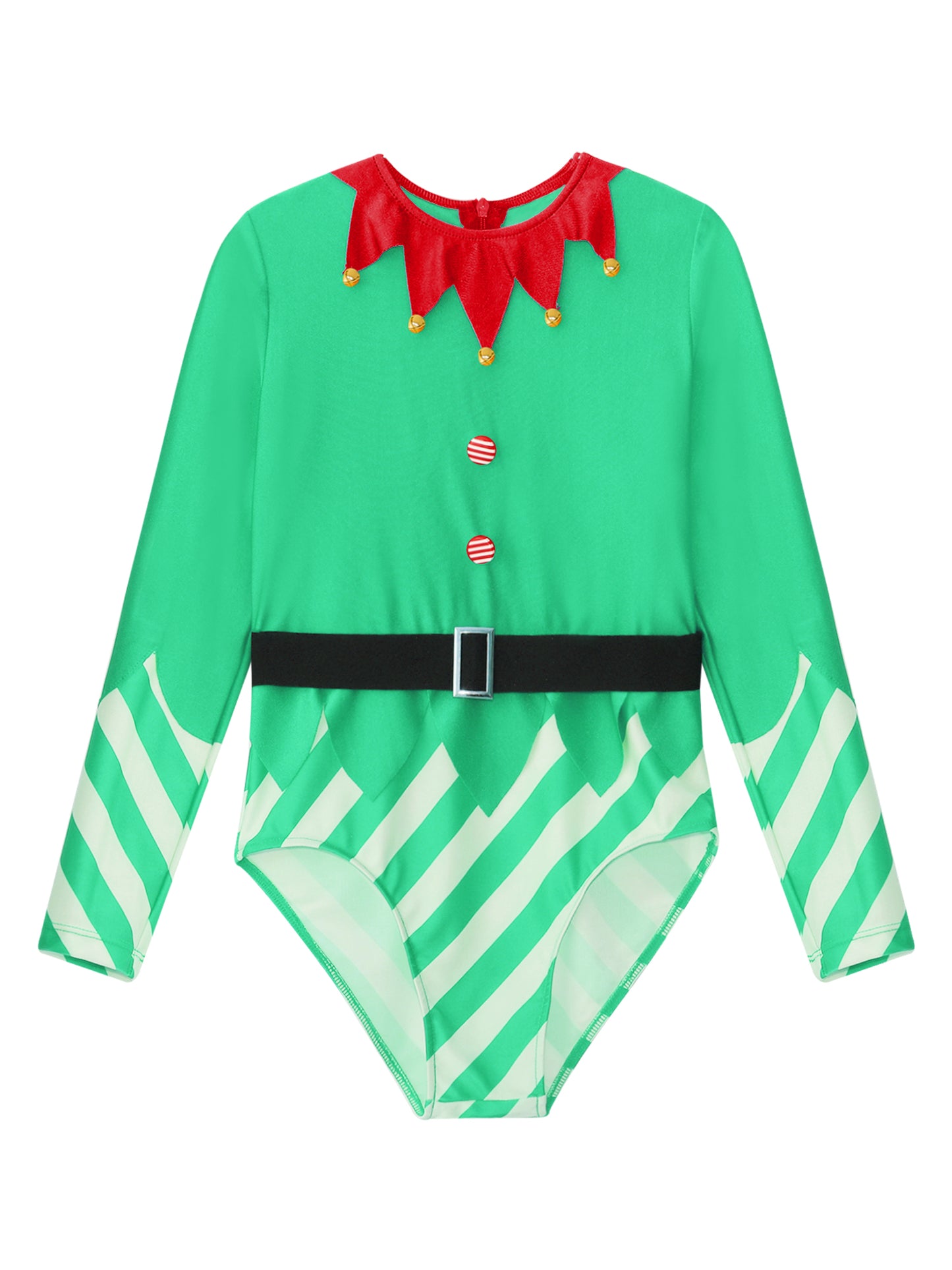 Kinder Mädchen Weihnachten Tanz Trikots sportliche Gymnastik Bodysuit Santas Helfer Weihnachten Party Urlaub Bühne Performance Kostüm