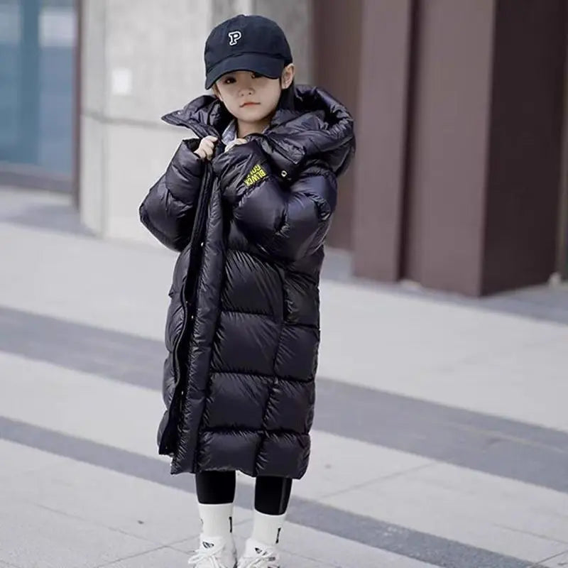 Winter Verdicken Mädchen Oberbekleidung Warm Halten Mode Wasserdichte Kinder Jacke Mit Kapuze Zipper Mädchen Mantel 4-12 Jahre Kinder der Kleidung