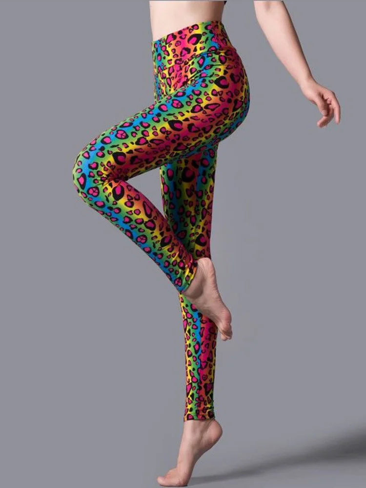 CUHAKCI High Waist Animal Printed Leggings Soft Stretchy Women Sexy Leopard Print Pencil Pants Sport Fitness Yoga Leggings S-2XL