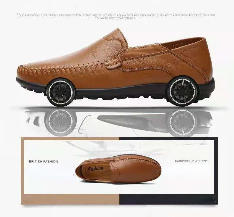 Männer Lederschuhe Männer Frühling Slipper Slip on Business Casual Lederschuhe klassische weiche Mokassins Hombre atmungsaktive Flats Schuhe