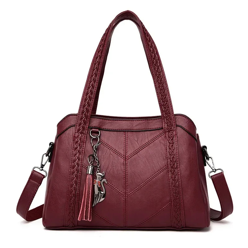 Sac A Main Weiches Leder Luxus Handtaschen Frauen Taschen Designer Damen Handtasche Hohe Qualität Quaste Umhängetaschen Für Frauen Tote Tasche