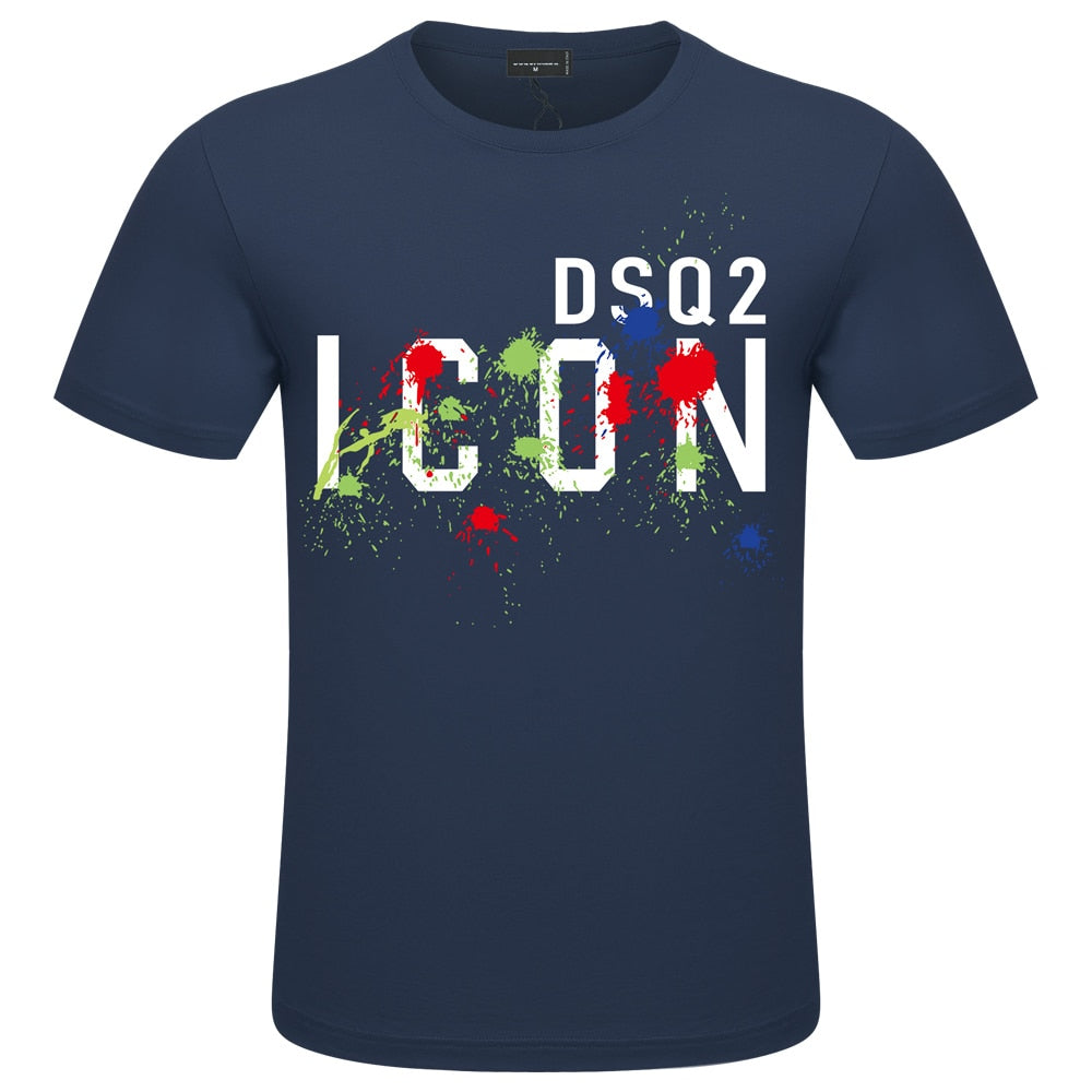 dsq2 brand cotton ICON DSQ2 letter style Men's and Women's T-shirt casual O-Neck T-shirt short sleeve tees T-shirt for men