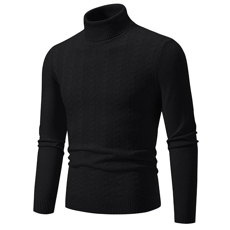 Neue Rollkragenpullover Pullover Männer Mode Gestreifte Gestrickte Slim Fit Strickwaren Pullover Herren Casual Pullover Winter Pullover