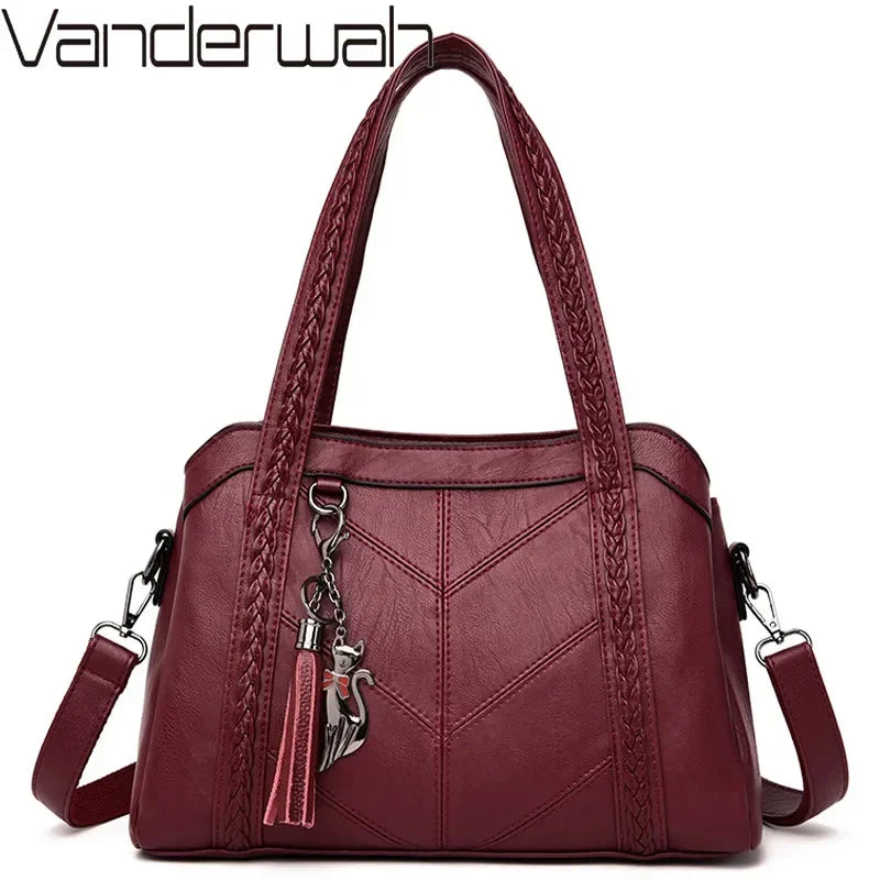 Sac A Main Weiches Leder Luxus Handtaschen Frauen Taschen Designer Damen Handtasche Hohe Qualität Quaste Umhängetaschen Für Frauen Tote Tasche