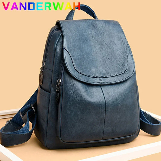 Echte Frauen Leder Rucksack Mode weibliche Umhängetasche Sack a dos Damen Rucksack Mochi las Schult aschen für Teenager-Mädchen 2024