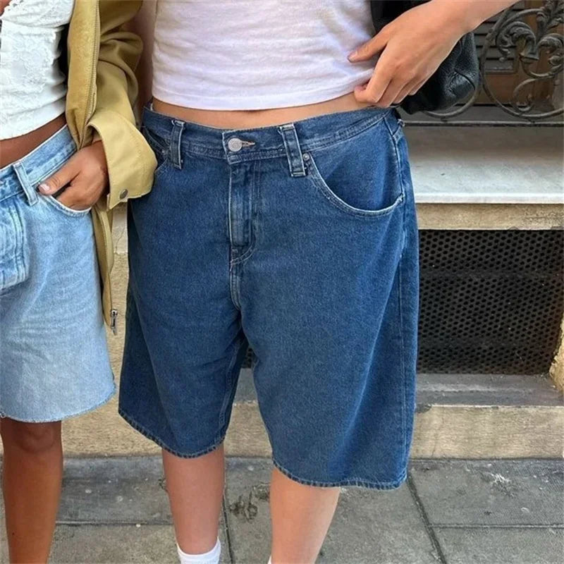 Gerade Sieben viertel Jeans Hosen