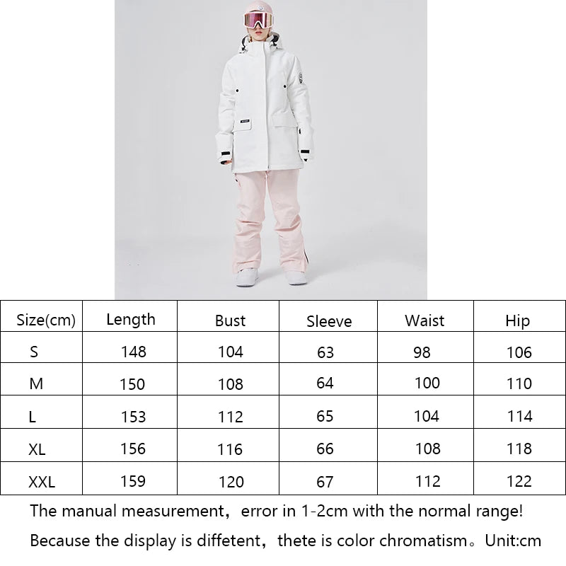 Winter Neue 2022 Ski Anzug Frauen Outdoor Sport Snowboard Jacken Ski Set Winddicht Wasserdichte Overalls Schnee Hosen Warme Atmungsaktiv