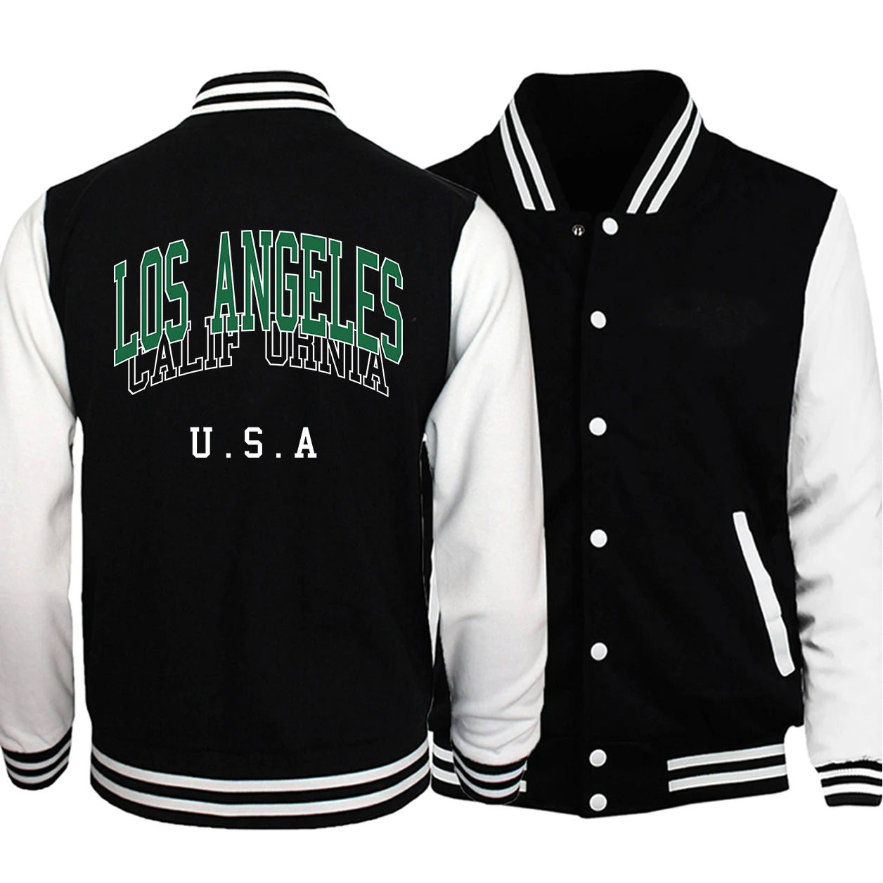 Seaport Angel City Los Angeles Letter Printing Jackets Men S-5XL Fleece Baseball Uniform Oversize ClothingLoose Fashion Coat