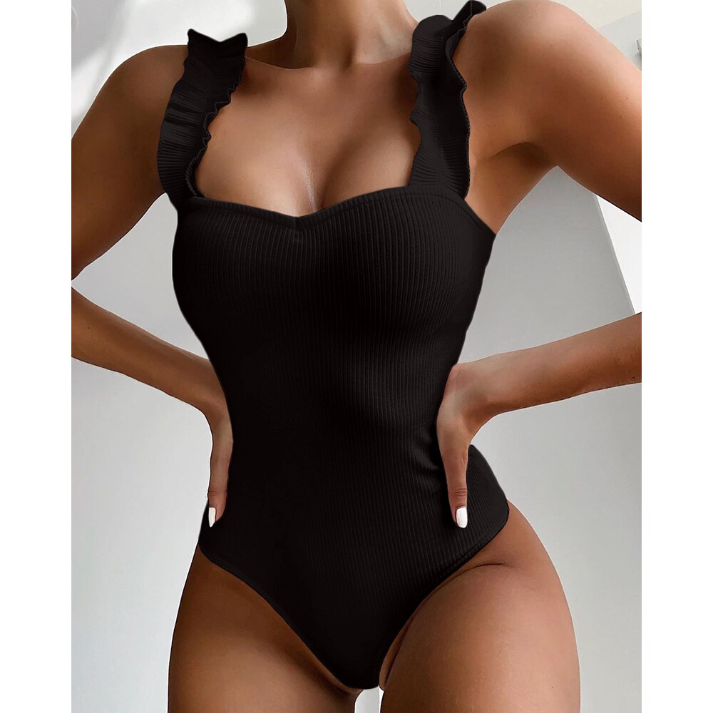 Gossina 2022 New One-Piece Swimsuit Women Swimwear Set Sexy Hollow Swimsuits Push-Up Female Monokini Orange Beachwear