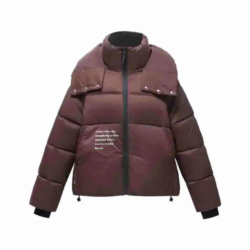 2024 neue Winter Modische Abgeschnitten Unten Baumwolle gefütterte Jacke Für Frauen Stil Puffer Mantel Verdickt Warme Lose-fit mit Kapuze Parkas