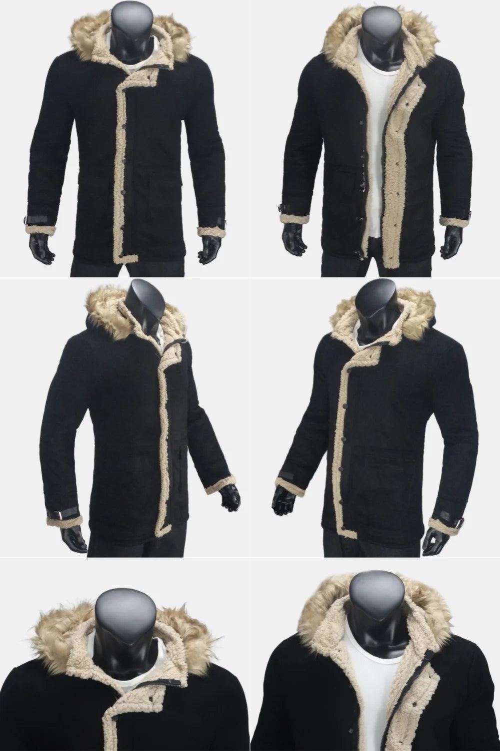 Winter herren Jacken Wildleder Warme Windjacke Mit Kapuze Fleece Jacke Männer Wolle Verdickt Pelz Kragen Oberbekleidung männer Kleidung S-5XL