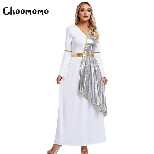 Frauen Toga Kostüm alten griechischen Gott römische Prinzessin Kleider Robe Mythos Philosoph Adel Halloween Cosplay verkleiden