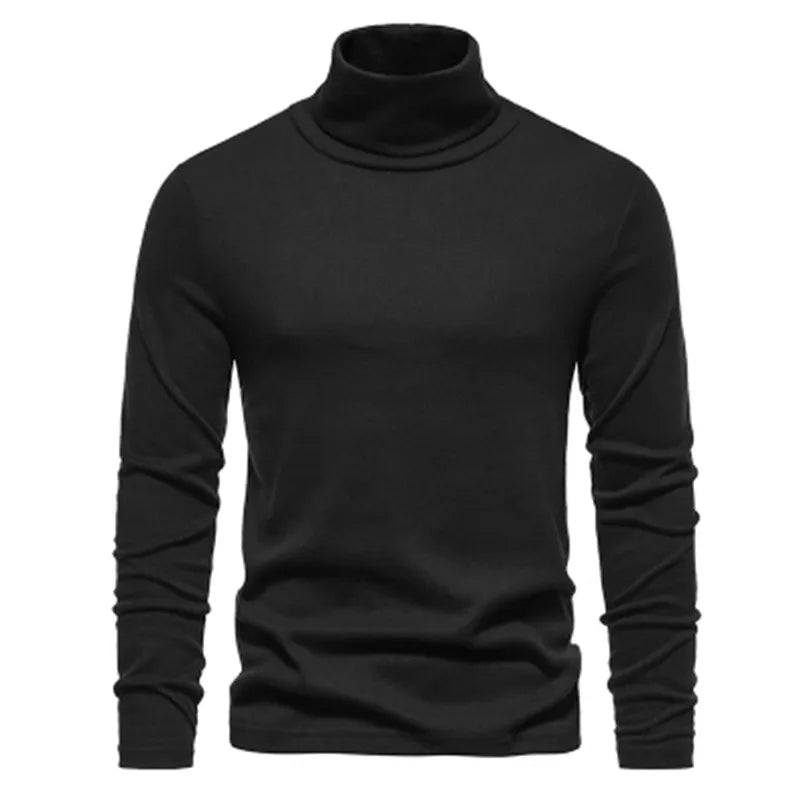 Herbst Winter Roll kragen pullover Männer Marke Pullover Mode Slim Fit Strick pullover Herren einfarbig Roll kragen pullover Mann