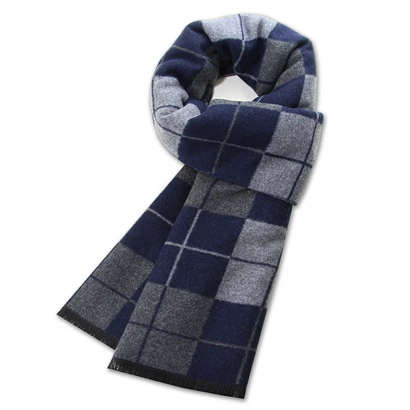 Winter Kaschmir Schal für Männer Plaid Farbe warme Pashmina Schal Kopf Wickel Quaste Schals gestrickt Männer Foulard Decke Farbe