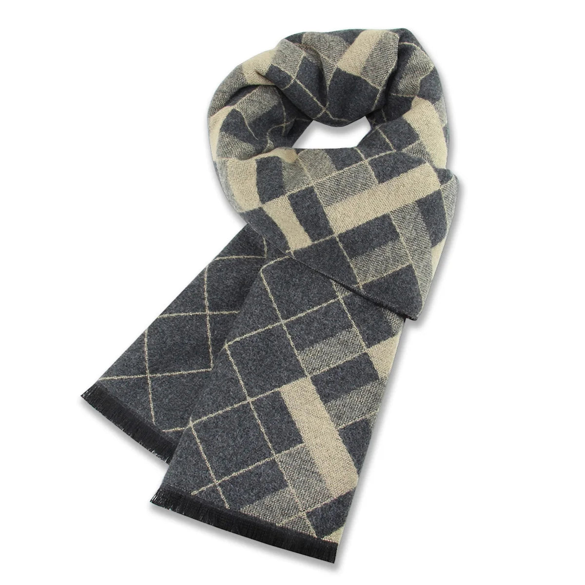 Herren Winter Warm Kaschmir Schal Plaid Quaste Schal für Männer Weiche Lange Baumwolle Schals Männer Schals für Hals Designer Schal