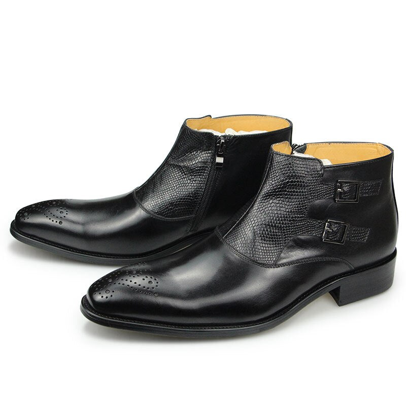 New Mens Ankle Leathe Shoes