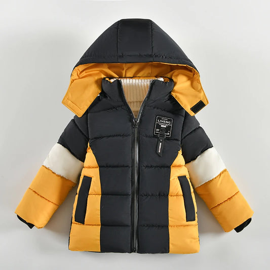 2-5 Jahre Herbst Winter Jungen Jacke halten warm Mode Mantel Kapuze Reiß verschluss Weihnachten Baby Oberbekleidung Geburtstags geschenk neue Kinder kleidung