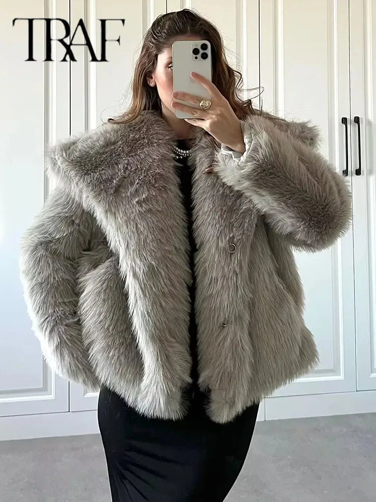 ONKOGENE Metall Farbe Pailletten Gewebte Jacke Für Frauen Lose Stehkragen Langarm Mantel 2023 Herbst Winter Chic Weibliche Oberbekleidung