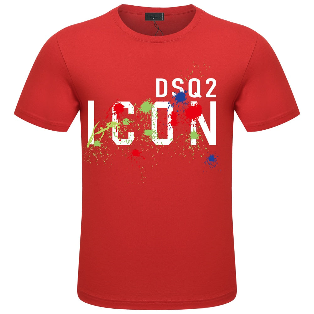 New DSQ2 Brand Cotton ICON DSQ2 letter Style Men's and Women's T-shirt casual O-Neck T-shirt short sleeve Tees T-shirt for men