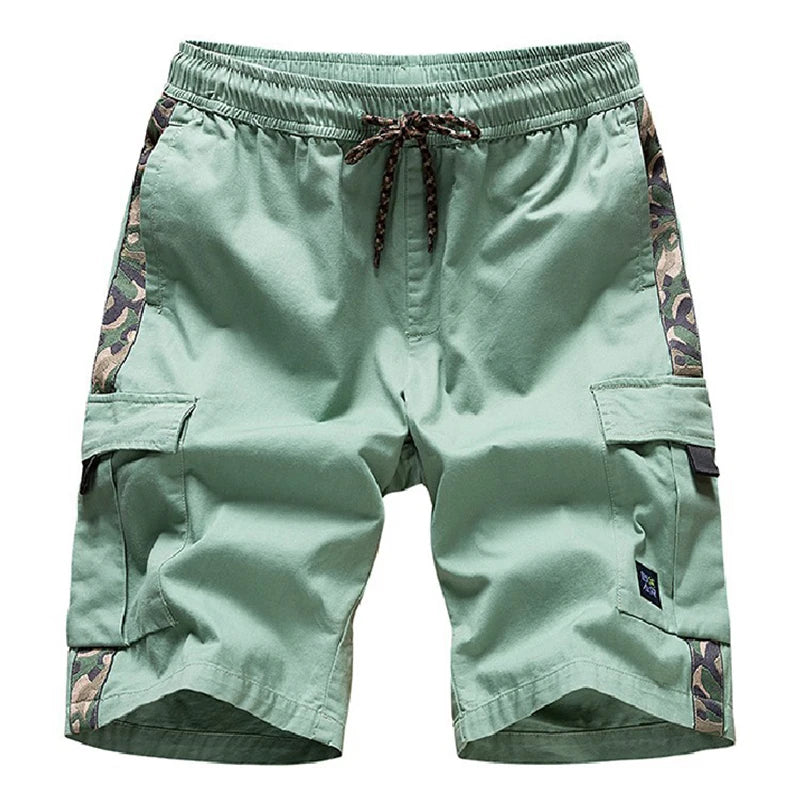 Summer Men's Casual Shorts Plus Size Multi Pocket Cargo Shorts Streetwear Pure Cotton Shorts Men Clothing M-8XL AF9022