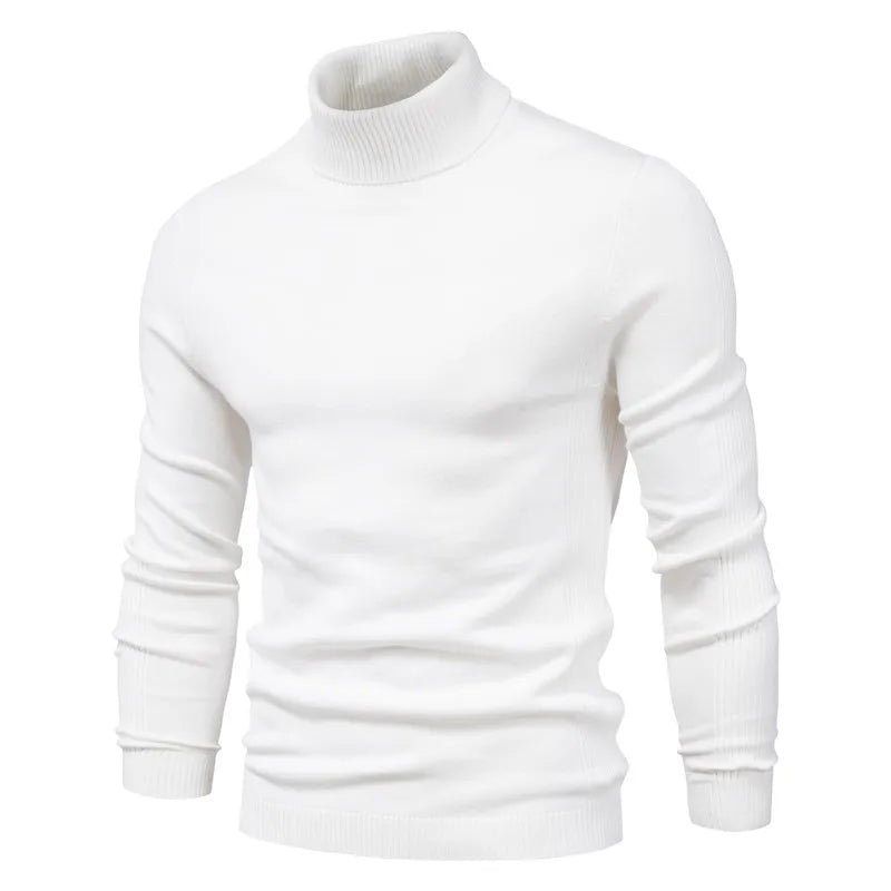 Neue Qualität Winter Herren-Pullover Casual Rollkragen Dicken Pullover Einfarbig Warme Slim Fit Rollkragen Pullover Pullover Männer