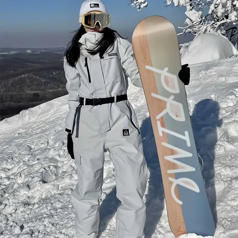 Ski suiten Frauen Männer mit Kapuze einteilige Schnee overalls wasserdicht 2025 Winter Snowboard Suiten wind dichte Ski overalls im Freien