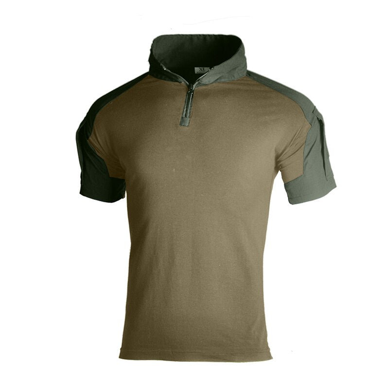 HAN WILD T-shirt Camouflage Shirt Short Sleeves Men Hiking Shirt Combat T-shirt Military Clothing Elastic Cloth Breathable