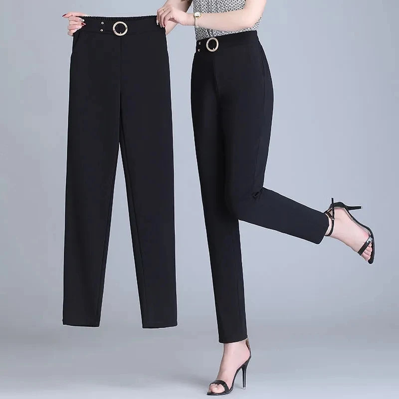 Women's High Waist Office Pencil Ankle-length Pants New Spring Summer Harem Pantalones Big Size 4xl Sweatpants Thin Ol Trousers