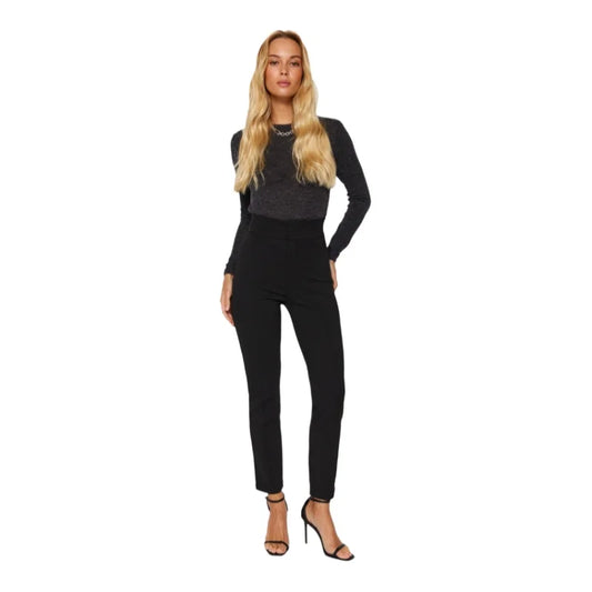 Trendyol TYZA Damen-Hosen und Caprihosen, einfarbig, schmale Passform, Interlock-Skinny-Fit, Business-Hosen und Caprihosen, Röhrenjeans für Schwangere