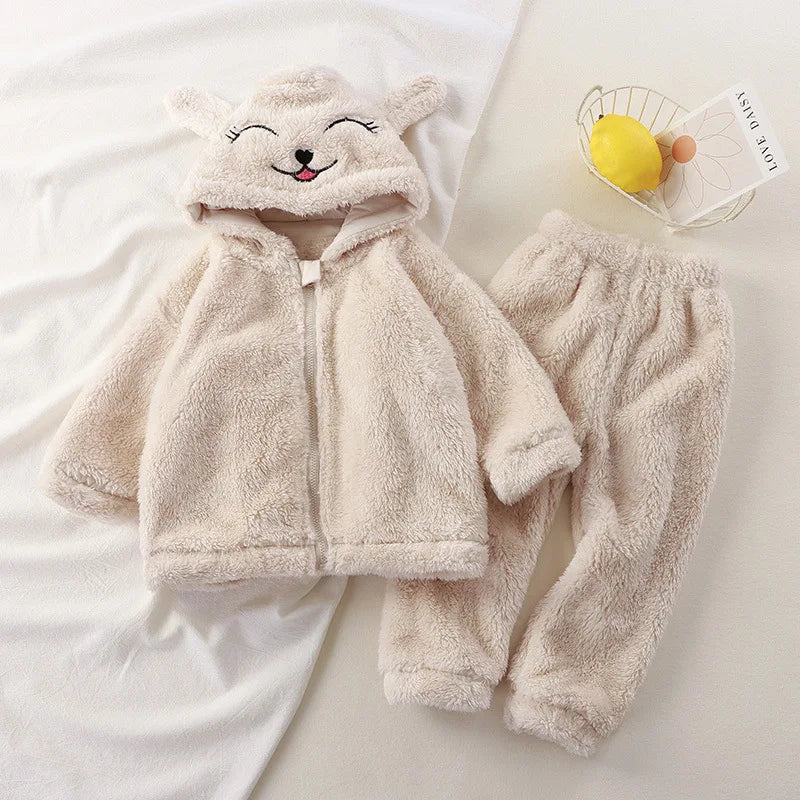 1-5 Jahre Baby Jungen Outfits niedlichen Panda Kapuze Reiß verschluss Sweatshirt Hose 2 Stück Anzug für Mädchen Geburtstags geschenk Kinder Kleidung Sets