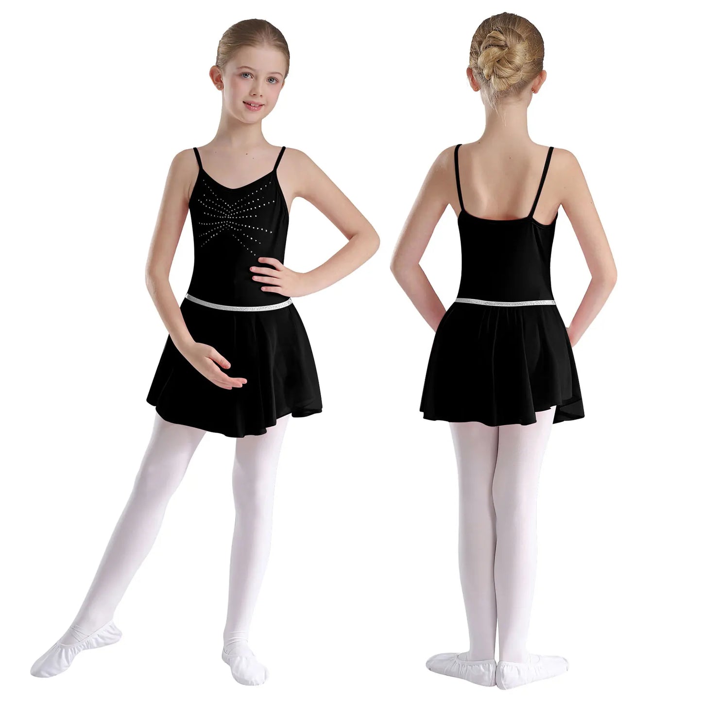 Kinder Mädchen funkelnden Ballett Tanz kleid Gymnastik Rocked Trikot Ballsaal Tanz Performance Kostüm Ballerina Dance wear