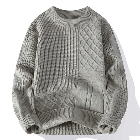 Herbst Winter Oansatz Pullover Männer Gestrickte Pullover Einfarbig Casual Warme Stricken Pullover Herren Mode Jugendliche Vitalität Pullover