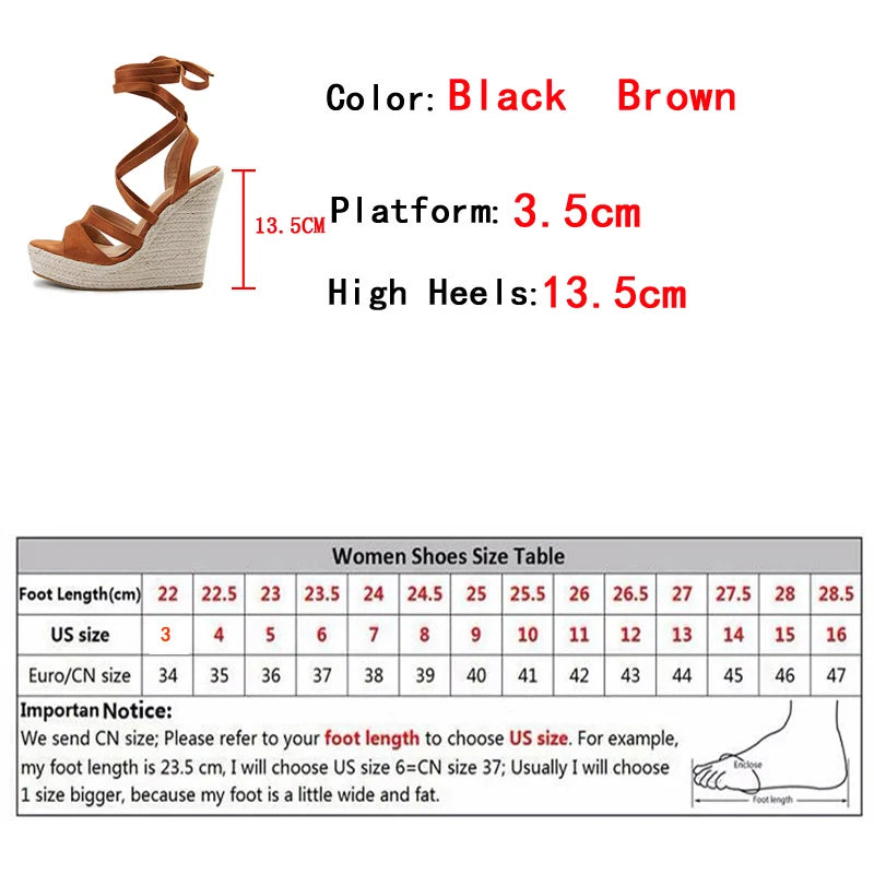 Liyke Mode Lace-Up Sommer Keile Sandalen Frauen Peep Toe Stroh Seil Weav Dicken Boden Plattform High Heels Damen kleid Schuhe