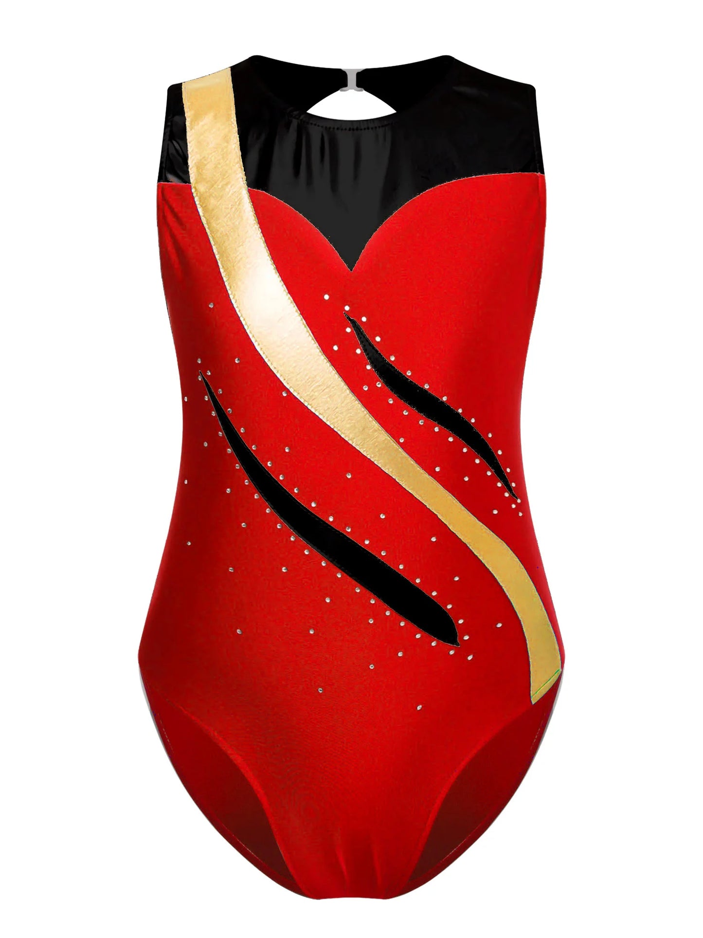 Kinder Mädchen Gymnastik Trikots ein Stück Farb block Metallic Ballett Tanz sportlichen Bodysuit Unitard Team Wettbewerb Dance wear