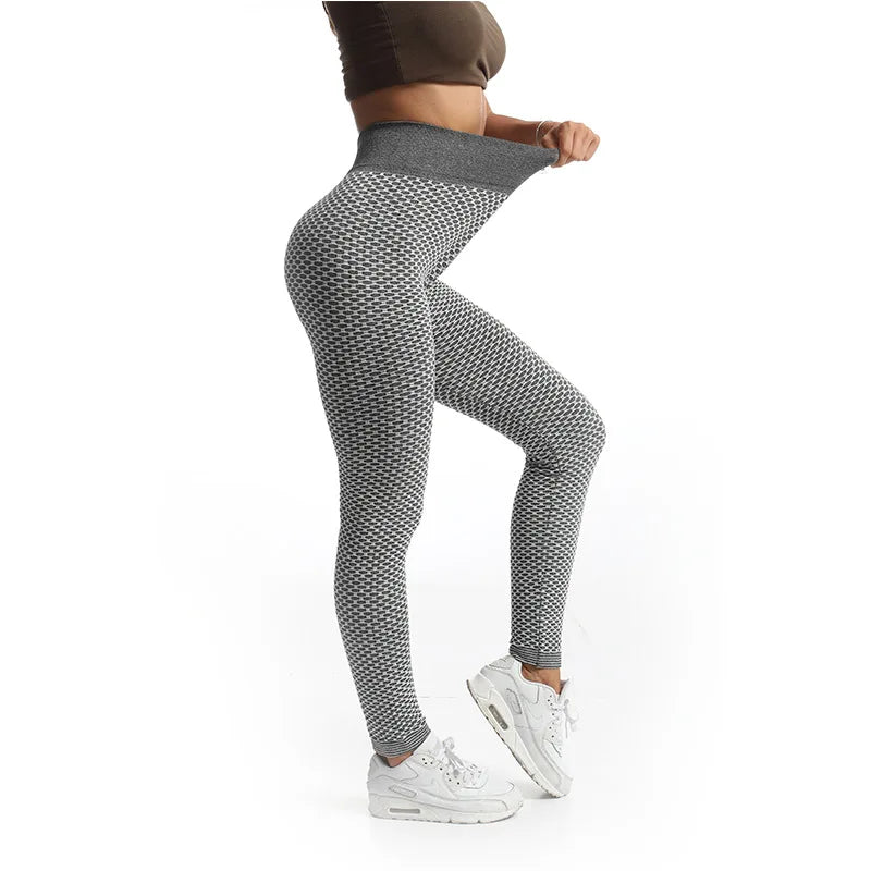 CUHAKCI Sexy New Seamless Leggings Workout Push Up Honeycomb Design Casual Stretchy Sport Leggins Women Fitness Gym Pencil Pants