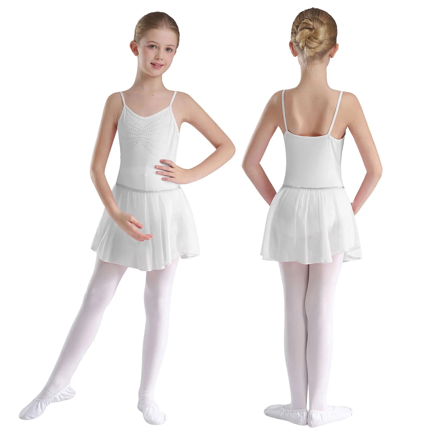 Kinder Mädchen funkelnden Ballett Tanz kleid Gymnastik Rocked Trikot Ballsaal Tanz Performance Kostüm Ballerina Dance wear