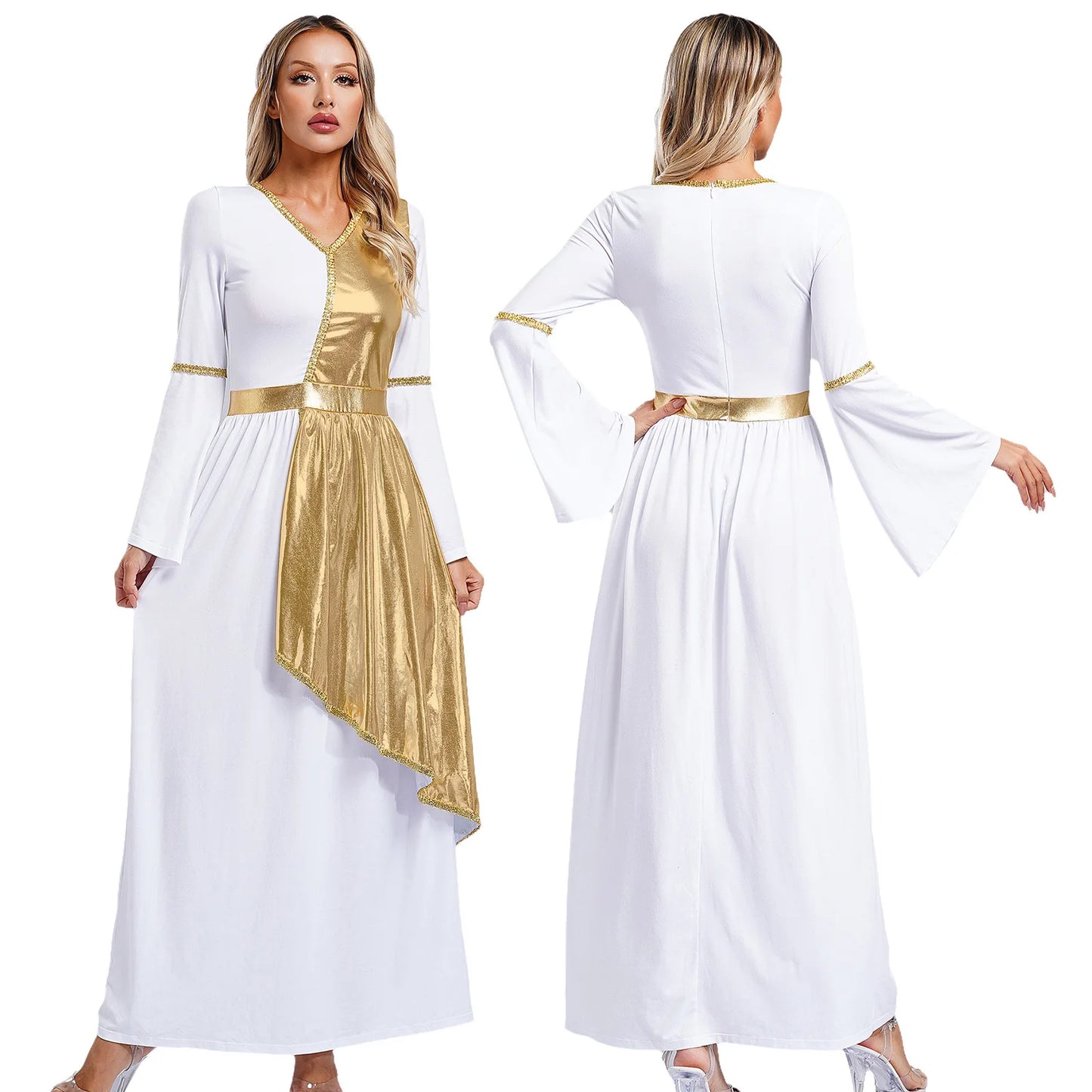 Frauen Toga Kostüm alten griechischen Gott römische Prinzessin Kleider Robe Mythos Philosoph Adel Halloween Cosplay verkleiden