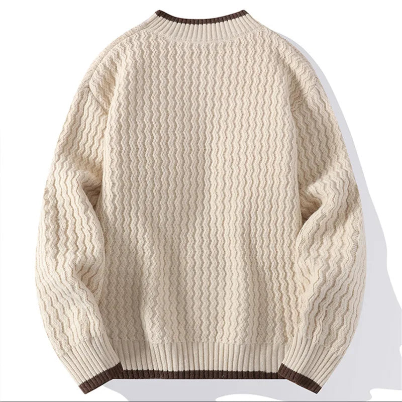 Neue Herbst Winter Herren Mock Neck Pullover Gestrickte Pullover Fashion Casual Strickwaren Männer Jugendliche Vitalität Pullover Pullover Mann