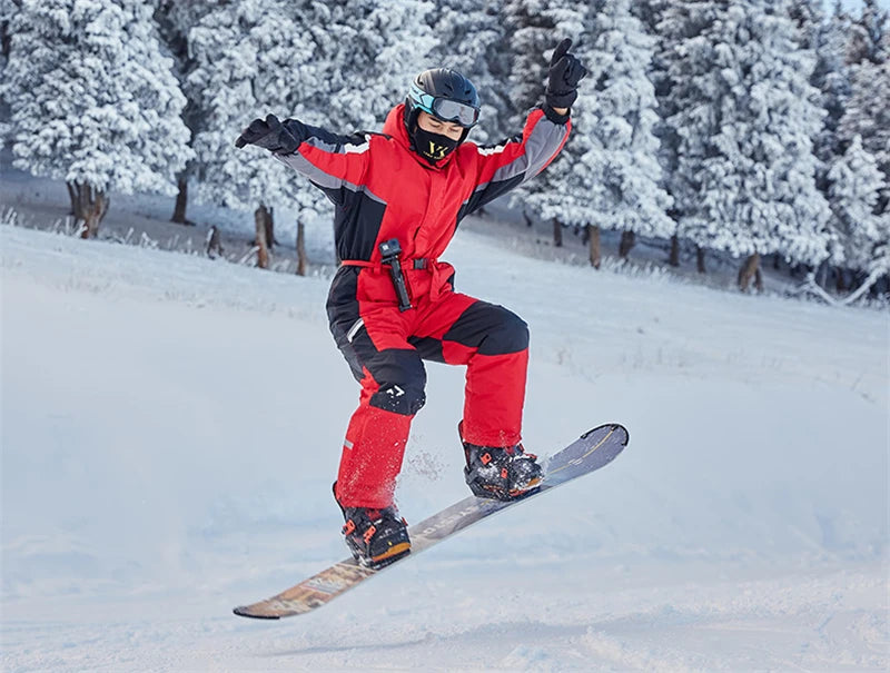 Schnee Skifahren Overalls Overall Warme Wasserdicht Mit Kapuze Mann Fleece Kleidung Männer Sport Winter Frauen Snowboarden Männlichen Schneeanzüge