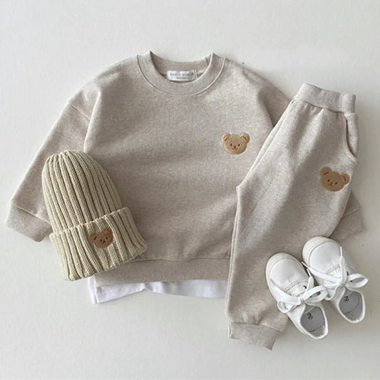 Mode Kleinkind Baby Mädchen Kleidung setzt Baby Baumwolle Baby Jungen Kleidung Set Herbst Sweatshirt Hosen Kappe 3 stücke Outfit Kinder Kostüm